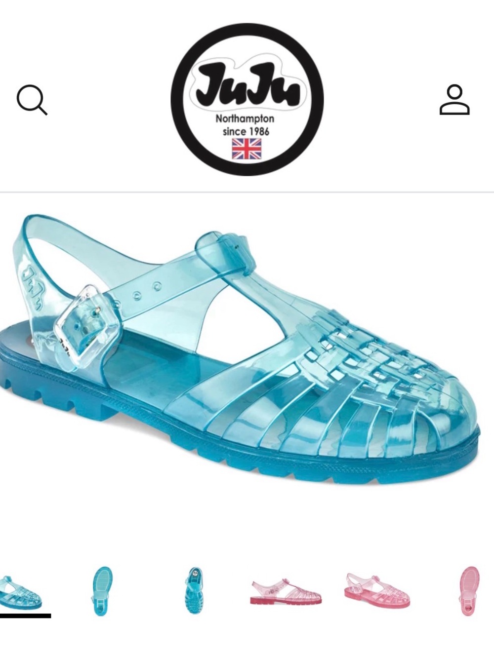 JuJu Translucent Green Jelly Sandals with Buckle Strap